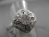 ANTIQUE LARGE 1.07CT DIAMOND 18KT WHITE GOLD SQUARE FILIGREE FLORAL CLUSTER RING