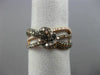EFFY 1.50CT WHITE & CHOCOLATE FANCY DIAMOND 14KT ROSE GOLD 3D LOVE KNOT RING