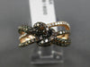 EFFY 1.50CT WHITE & CHOCOLATE FANCY DIAMOND 14KT ROSE GOLD 3D LOVE KNOT RING