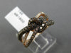 EFFY 1.50CT WHITE & CHOCOLATE FANCY DIAMOND 14KT ROSE GOLD 3D LOVE KNOT RING