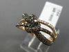 EFFY 1.50CT WHITE & CHOCOLATE FANCY DIAMOND 14KT ROSE GOLD 3D LOVE KNOT RING