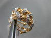 ESTATE .25CT DIAMOND 14KT WHITE & ROSE GOLD 3D WOVEN MULTI ROW SWIRL EARRINGS