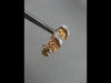 ESTATE .25CT DIAMOND 14KT WHITE & ROSE GOLD 3D WOVEN MULTI ROW SWIRL EARRINGS