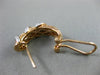 ESTATE .25CT DIAMOND 14KT WHITE & ROSE GOLD 3D WOVEN MULTI ROW SWIRL EARRINGS