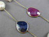 ANTIQUE 6.0CTW AAA MULTI COLOR GEM & PEARL BY THE YARD 14KT YELLOW GOLD NECKLACE