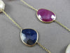 ANTIQUE 6.0CTW AAA MULTI COLOR GEM & PEARL BY THE YARD 14KT YELLOW GOLD NECKLACE