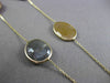 ANTIQUE 20.0CT EXTRA FACET MULTI COLOR SAPPHIRE 14KT YELLOW GOLD LARIAT NECKLACE