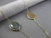 ANTIQUE 20.0CT EXTRA FACET MULTI COLOR SAPPHIRE 14KT YELLOW GOLD LARIAT NECKLACE