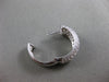 ESTATE WIDE & LARGE 2.98CT DIAMOND 18K WHITE GOLD MULTI ROW HUGGIE HOOP EARRINGS
