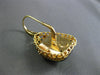 ESTATE LARGE .30CT DIAMOND 14K BLACK & YELLOW GOLD BASKET WOVEN HANGING EARRINGS