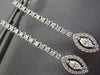 ESTATE .78CT ROUND & MARQUISE DIAMOND 18KT WHITE GOLD HALO HANGING EARRINGS VVS