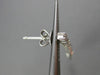 ESTATE .78CT ROUND & MARQUISE DIAMOND 18KT WHITE GOLD HALO HANGING EARRINGS VVS