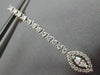 ESTATE .78CT ROUND & MARQUISE DIAMOND 18KT WHITE GOLD HALO HANGING EARRINGS VVS