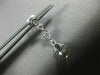 ESTATE .74CT DIAMOND & SMOKEY TOPAZ 14KT WHITE GOLD 3D ETOILE HANGING EARRINGS