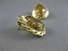LARGE ANTIQUE PEAR CITRINE 14K YELLOW GOLD FILIGREE POST PUSHBACK EARRINGS 20X14