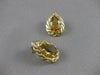 LARGE ANTIQUE PEAR CITRINE 14K YELLOW GOLD FILIGREE POST PUSHBACK EARRINGS 20X14