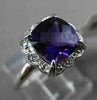 ANTIQUE 2.04CT DIAMOND & AAA AMETHYST 14KT WHITE GOLD EXTRA FACET FILIGREE RING