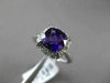 ANTIQUE 2.04CT DIAMOND & AAA AMETHYST 14KT WHITE GOLD EXTRA FACET FILIGREE RING
