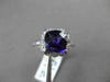 ANTIQUE 2.04CT DIAMOND & AAA AMETHYST 14KT WHITE GOLD EXTRA FACET FILIGREE RING