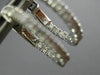 ESTATE .71CT DIAMOND 14KT WHITE GOLD CLASSIC DOUBLE SIDED FILIGREE HOOP EARRINGS