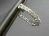 ESTATE .71CT DIAMOND 14KT WHITE GOLD CLASSIC DOUBLE SIDED FILIGREE HOOP EARRINGS
