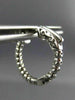 ESTATE .71CT DIAMOND 14KT WHITE GOLD CLASSIC DOUBLE SIDED FILIGREE HOOP EARRINGS