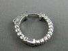 ESTATE .71CT DIAMOND 14KT WHITE GOLD CLASSIC DOUBLE SIDED FILIGREE HOOP EARRINGS