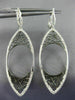 ESTATE LARGE .57CT DIAMOND 14K WHITE GOLD SPIDER WEB LEVER BACK HANGING EARRINGS