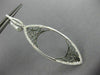 ESTATE LARGE .57CT DIAMOND 14K WHITE GOLD SPIDER WEB LEVER BACK HANGING EARRINGS