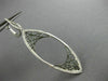 ESTATE LARGE .57CT DIAMOND 14K WHITE GOLD SPIDER WEB LEVER BACK HANGING EARRINGS