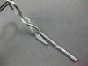 ESTATE LONG .28CT DIAMOND 14KT WHITE GOLD INFINITY LOVE HUGGIE HANGING EARRINGS
