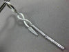 ESTATE LONG .28CT DIAMOND 14KT WHITE GOLD INFINITY LOVE HUGGIE HANGING EARRINGS