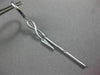 ESTATE LONG .28CT DIAMOND 14KT WHITE GOLD INFINITY LOVE HUGGIE HANGING EARRINGS