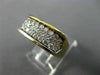ESTATE WIDE .93CT DIAMOND 18K WHITE & YELLOW GOLD THREE ROW RECTANGULAR RING 138