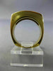 ESTATE WIDE .93CT DIAMOND 18K WHITE & YELLOW GOLD THREE ROW RECTANGULAR RING 138
