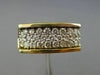 ESTATE WIDE .93CT DIAMOND 18K WHITE & YELLOW GOLD THREE ROW RECTANGULAR RING 138