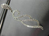 ESTATE LARGE 1.19CT ROUND DIAMOND 18KT WHITE GOLD 3D WAVE LEAF HANGING EARRINGS