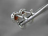 ESTATE 2.11CT DIAMOND & GARNET 14KT WHITE GOLD OVAL HALO FILIGREE HEART EARRINGS