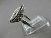 ANTIQUE .75CT OLD MINE DIAMOND SAPPHIRE 18K W GOLD FILIGREE COCKTAIL RING #20411