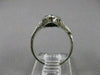 ANTIQUE .75CT OLD MINE DIAMOND SAPPHIRE 18K W GOLD FILIGREE COCKTAIL RING #20411