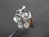 ANTIQUE LARGE 1.26CT OLD MINE ROUND DIAMOND 14KT WHITE GOLD FLOWER RING #21971