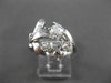 ANTIQUE LARGE 1.26CT OLD MINE ROUND DIAMOND 14KT WHITE GOLD FLOWER RING #21971
