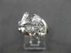 ANTIQUE LARGE 1.26CT OLD MINE ROUND DIAMOND 14KT WHITE GOLD FLOWER RING #21971