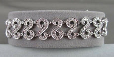 ANTIQUE WIDE 1.5CTW FILIGREE 14KT DIAMOND "S" DESIGN BRACELET