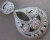 ANTIQUE LARGE 2.60CT DIAMOND 14K WHITE GOLD MILGRAIN FLOWER CLUSTER PENDANT 2075