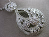 ANTIQUE LARGE 2.60CT DIAMOND 14K WHITE GOLD MILGRAIN FLOWER CLUSTER PENDANT 2075