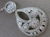 ANTIQUE LARGE 2.60CT DIAMOND 14K WHITE GOLD MILGRAIN FLOWER CLUSTER PENDANT 2075