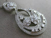 ANTIQUE LARGE 2.60CT DIAMOND 14K WHITE GOLD MILGRAIN FLOWER CLUSTER PENDANT 2075