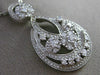 ANTIQUE LARGE 2.60CT DIAMOND 14K WHITE GOLD MILGRAIN FLOWER CLUSTER PENDANT 2075