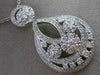 ANTIQUE LARGE 2.60CT DIAMOND 14K WHITE GOLD MILGRAIN FLOWER CLUSTER PENDANT 2075